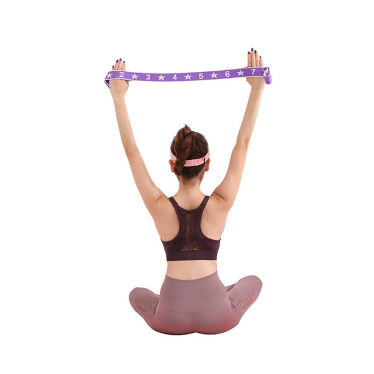 Resistência Banda Yoga Exercício Aptidão Laço de Alongamento de Látex Reforçado Cinto Casa Academia