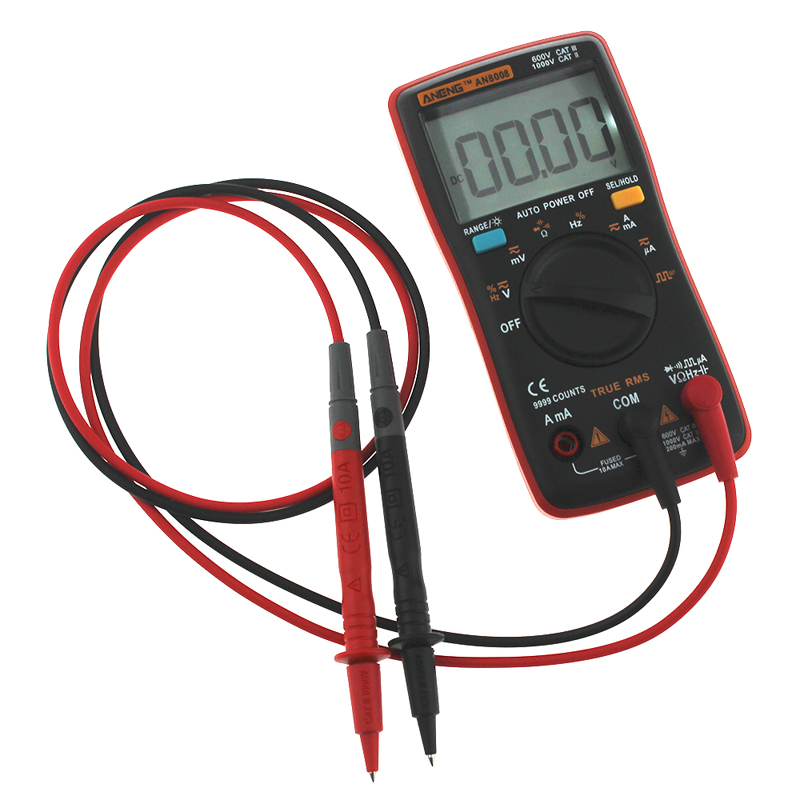ANENG AN8008 True RMS Wave Output Digital Multimeter 9999 Counts Backlight AC DC Current Voltage Resistance Frequency Capacitance Square Wave Output 92