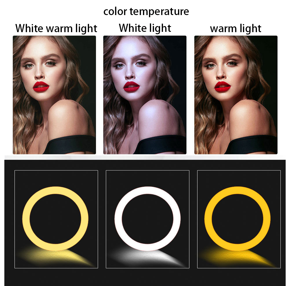 ORSDA OR-10RGB 10inch RGB LED Ring Light Dimmable Selfie Ring Lamp Three Kinds of Color Temperature for Computer Live With Tripod