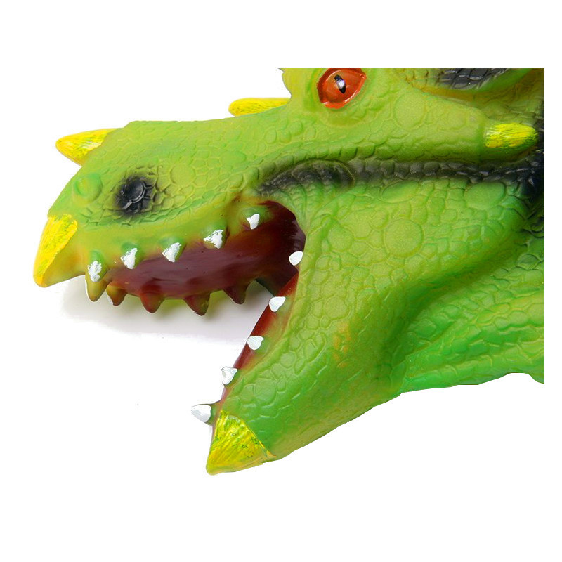 Dino Head Triceratops Dinosaurs Finger Puppet Dolls Rubber Hand Glove Toy For Kids Educational Gift