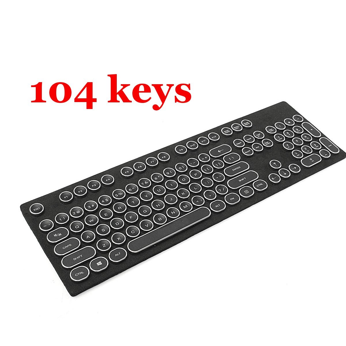87 Key 104 Key Steampunk ABS Round Plated Retro Circular Keycap for Mechanical Keyboard 21