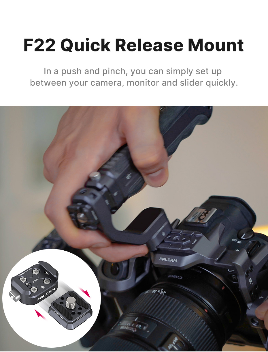 Ulanzi FALCAM F22 2550 Quick Release Mount DIY Camera Cage Top Handle Grip Side QR Handle All in One Handgrip for Camera Cage