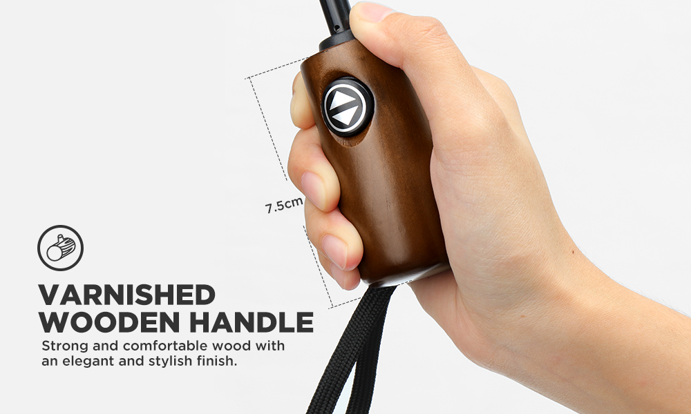 Xmund XD-HK5 2-3 People Wood Handle Automatic Folding Umbrella Portable Waterproof Camping Sunshade 23