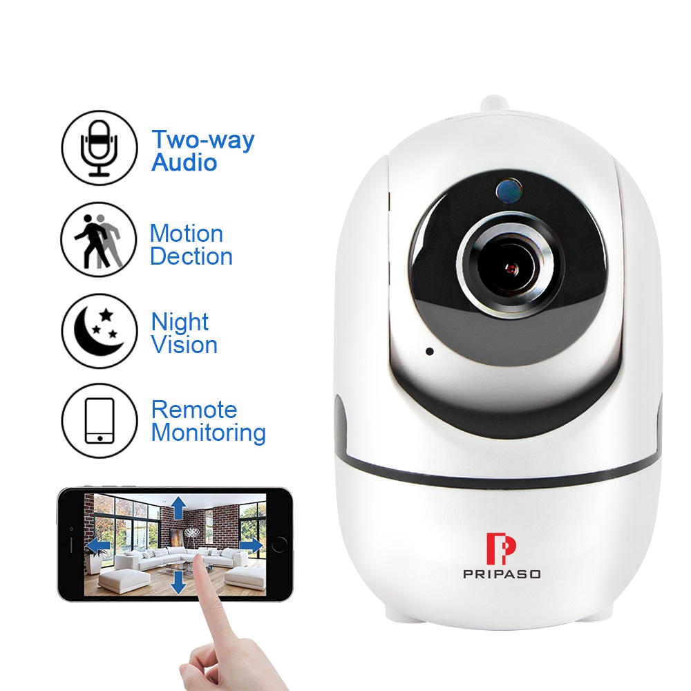 Pripaso Auto Tracking IP Cam Home Security AI Camera 1080P Wireless Camera Wifi Surveillance Smart IR CUT Night Vision Camera