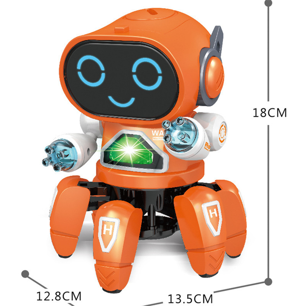 Mini Dancing Robot Hot Sale Dancing Electric Hexapod Robot Light Music Male and Female Children's Toys Luminous Toys