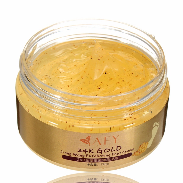 AFY 24K Essence Gold Ginger Exfoliate Foot Cream Feet Hard Dead Skin Remover Mask