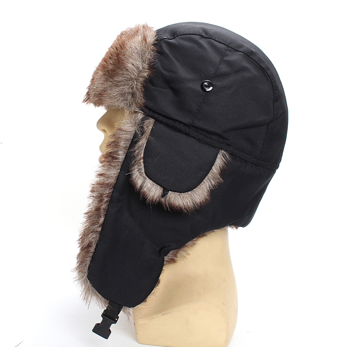 

Unisex Russian Faux Fur Pilot Trapper Cap Outdoor Ski Ear Protective Hat