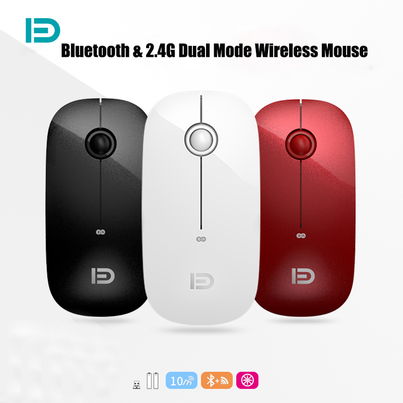 i368d 1600DPI Ultra Thin Mute Dual Mode Bluetooth 2.4G Wireless Optical Mouse for Office Work PC 10