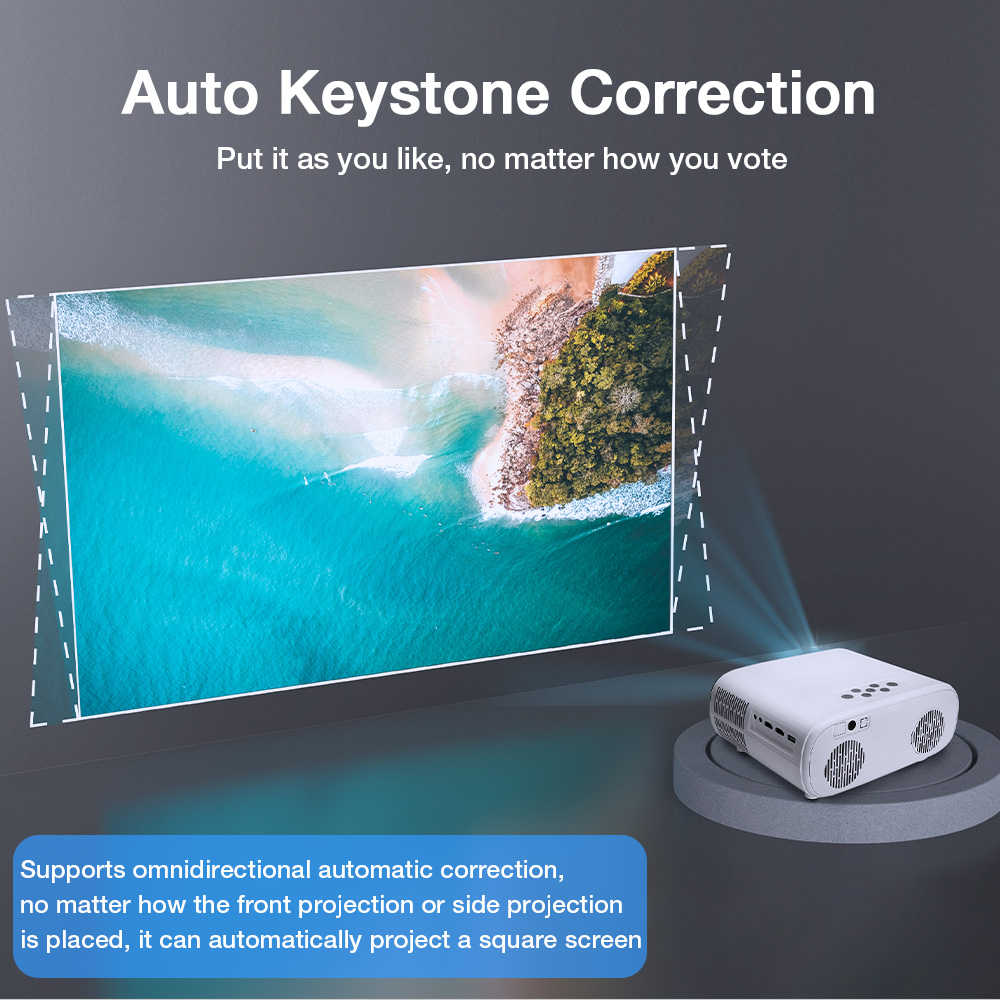 Bakeey VP1 Auto Projector Portable Natural 1080P Resolution Auto Focus Keystone Correction 4.41