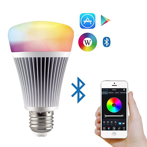 

E27 8W Mi.Light RGB + CCT Bluetooth Управление приложением Dimmable LED Smart Light Bulb AC85-265V