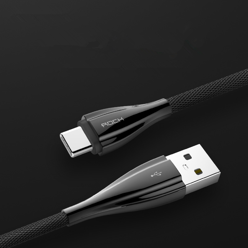 

ROCK 2a обратимым плетеный 1м зарядки данных USB Type C кабель