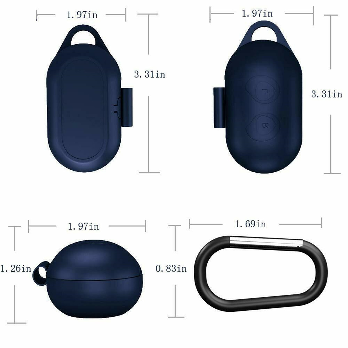 Anti-shock Flexible Silicone Protective Case Full Cover Earphone Case Storage Box for Galaxy Buds