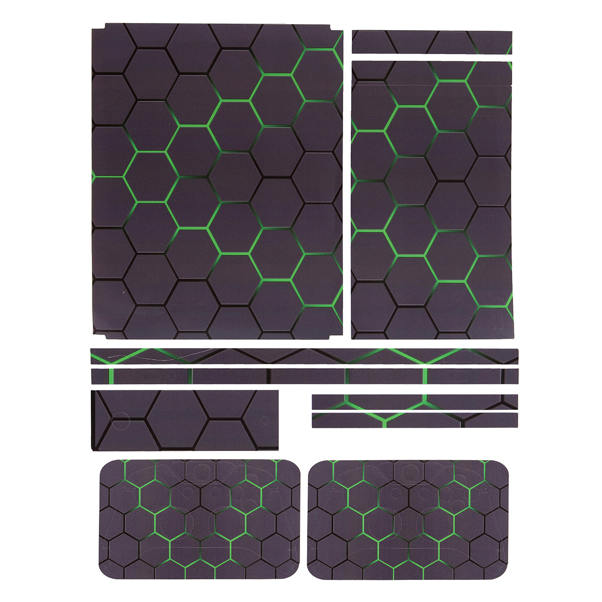 Green Grid Vinyl Decal Skin Stickers Cover for Xbox One S Game Console&2 Controllers 35