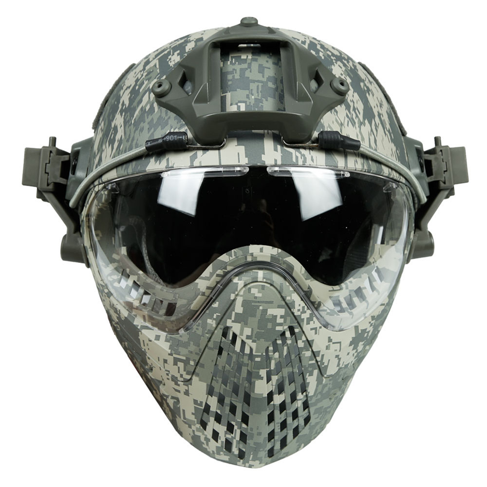 WoSporT CS Army Tactical Helmet With Mask Motorcycle Hunting Riding Outdoor