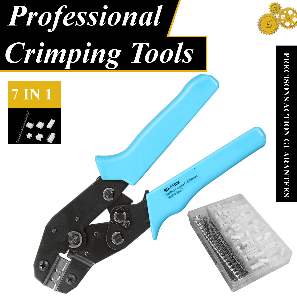 Crimping Tool Crimper Plier new 900pcs JST-XH-2.54mm Connectors Assortment Kit 