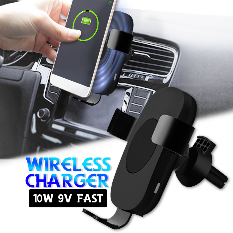 Qi Wireless Charger 9V Fast Charger Car Air Vent Charging Pad For iPhone 8/8P iPhone X