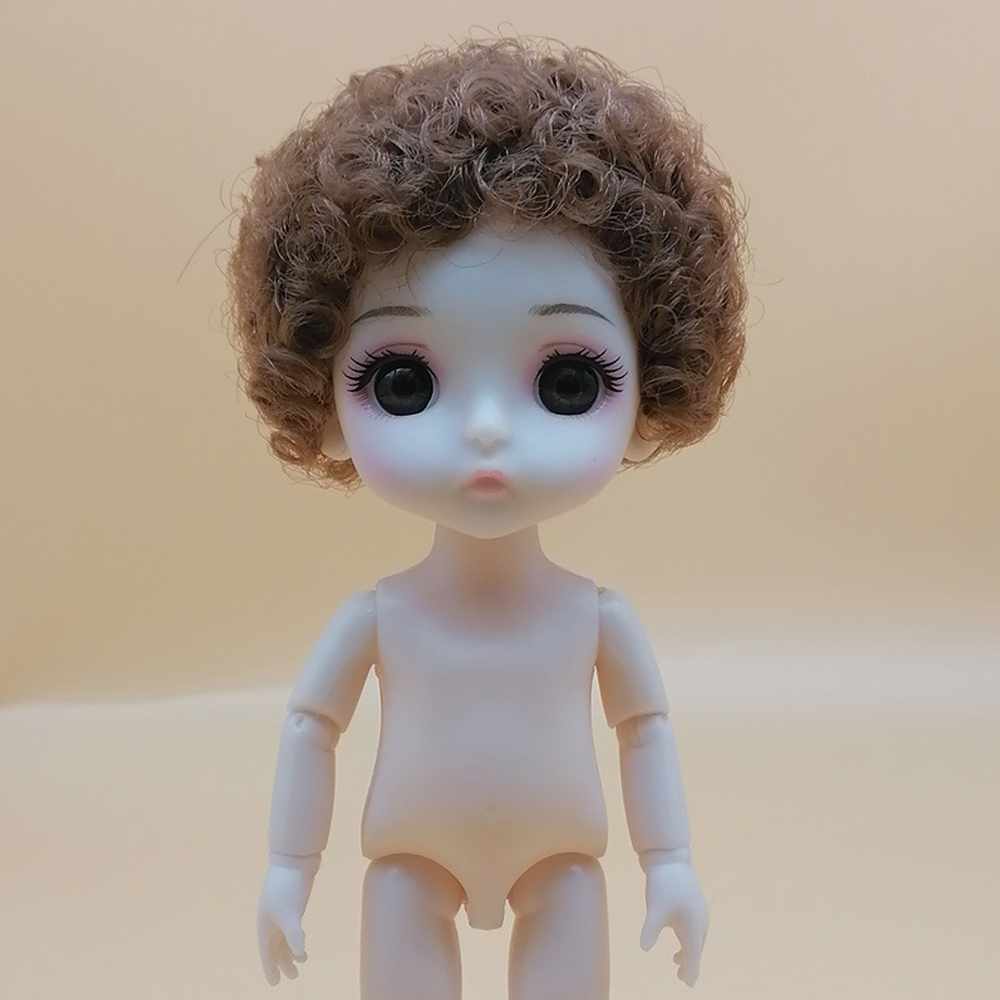 17CM Multi-style 13 Joints Moveable White Skin Cute Baby Dolls Toy with Makeup Long Hair for Kids Birthday Gift