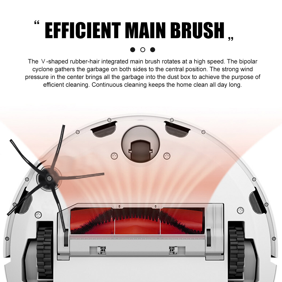13pcs Replacements for Roborock S4 S5 S6 E4 E20 E25 E35 S50 S65 Xiaomi Mijia Robot Vacuum Cleaner Main Brush*2 Side Brush*6 Fliter*4 Cleaning Brush*1 [Not-original]