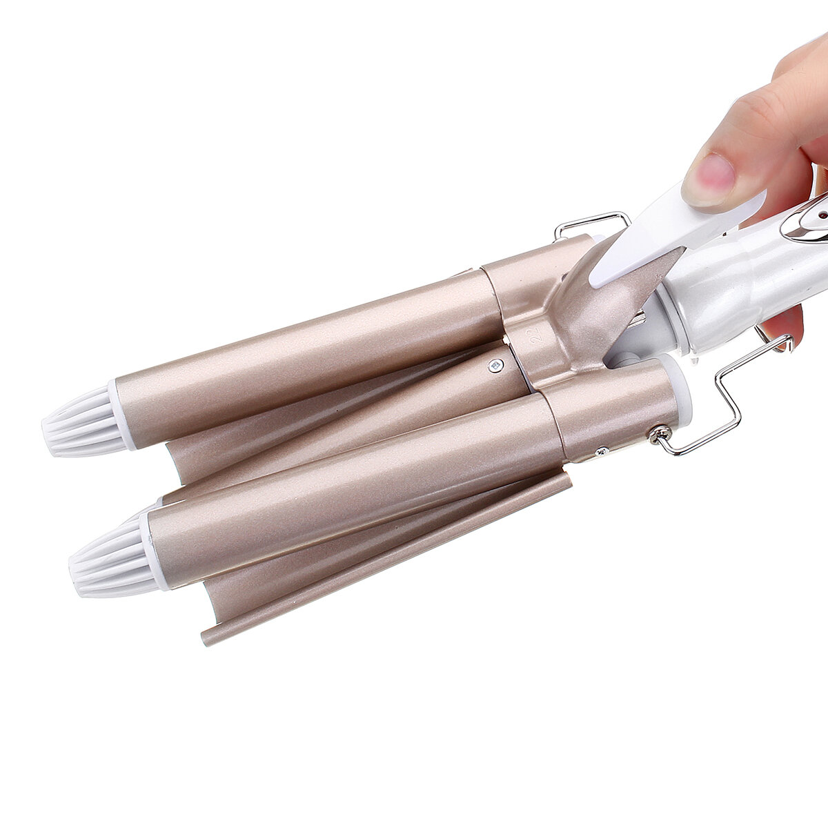 Kemei KM-1010 Three Stick Curling Iron Hair Curler Curling Stick Water Wave Splint Large Curling Iron Hair Styling Tool