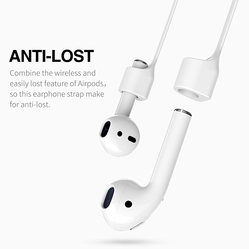 Baseus Magnetic Silicone Flexible Strap Safety Neck Strap for AirPods iPhone Earphone Headphone