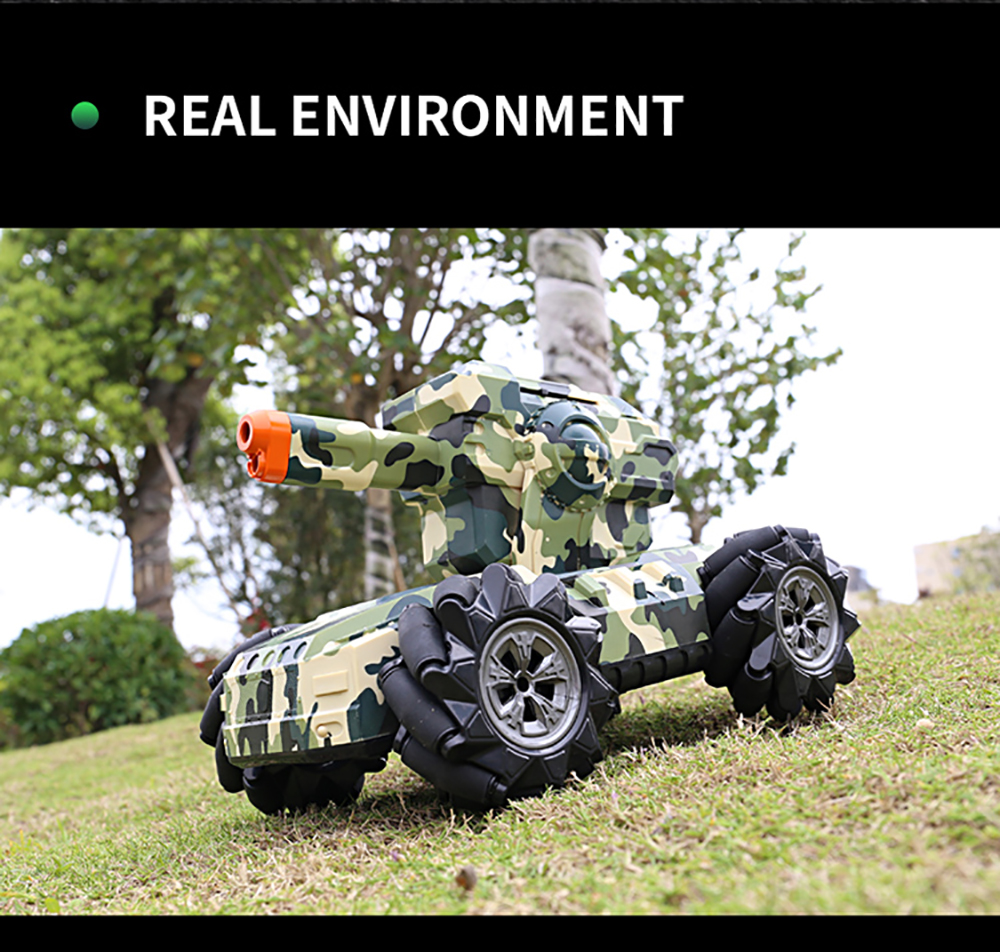 2075A/2076A 2.4G 360 Rotate RC Tank Gesture Controlled Remote Control Stunt Car Vehicles Water Balls Drift Kids Boy Toys - Photo: 5