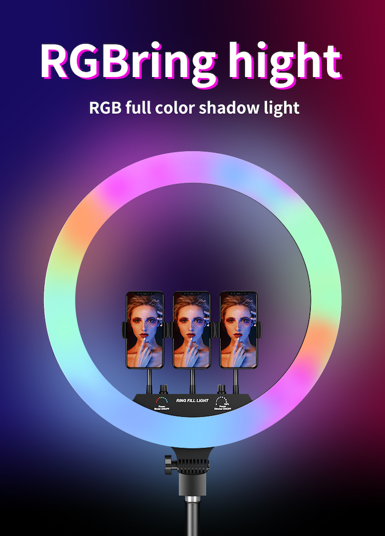 Bakeey MJ18 10/12/18 inch Photographic RGB Flash Lighting Rainbow LED for Videography Equipment