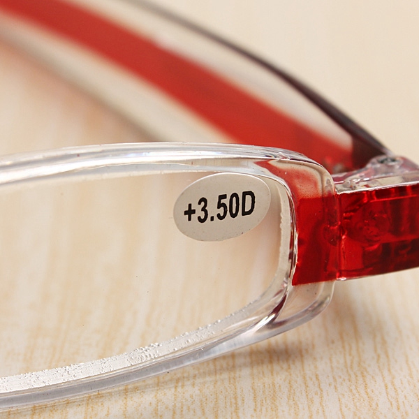 Red 360 Degree Rotation Rotating Folding Presbyopic Reading Glasses Strength 1.0 1.5 2.0 2.5 3.0 3.5