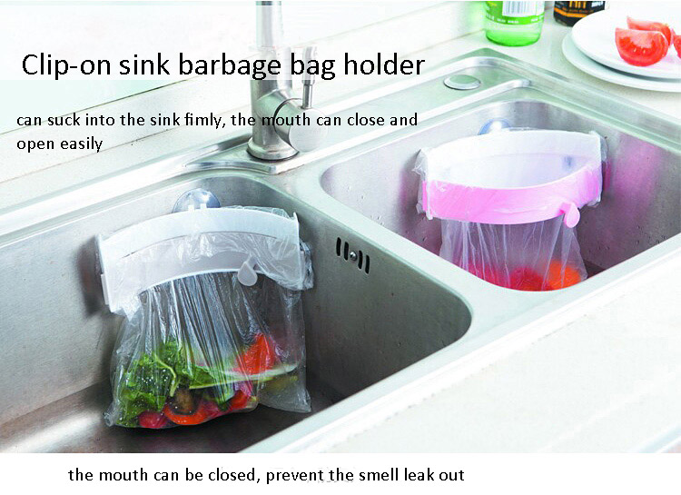 plastic <strong>sink</strong> barbage rubbish bag holder kitchen waste junk bag