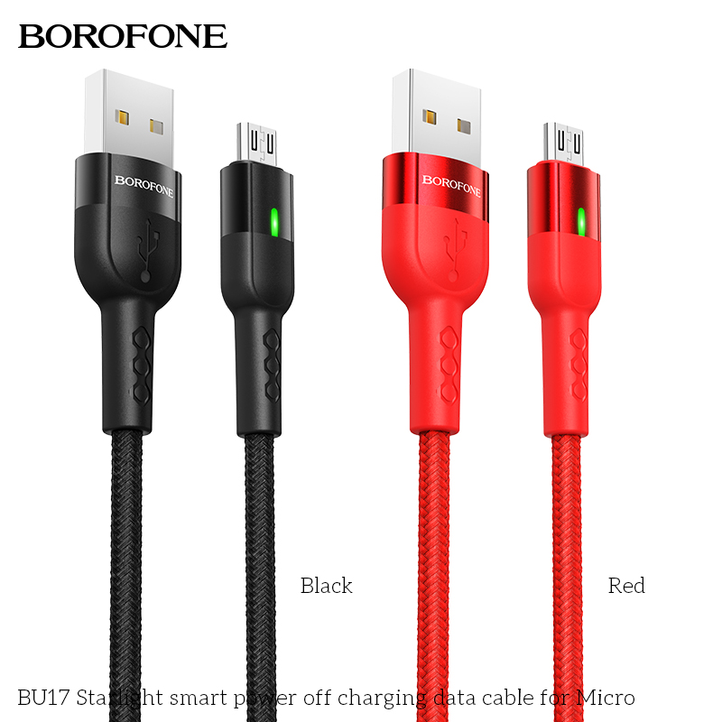 HOCO BU17 2.4A Type C Micro USB Fast Charging Data Cable For Huawei P30 Pro Mate 30 Mi10 K30 S20 5G