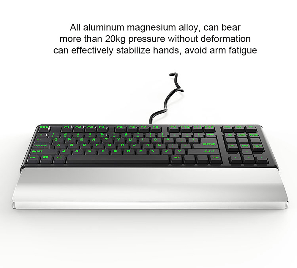 Jiushark Machinery Keyboard Hand Bracket 87 Key Wrist Guard Aluminum Alloy Bracket Pad Keyboard Palm Rest