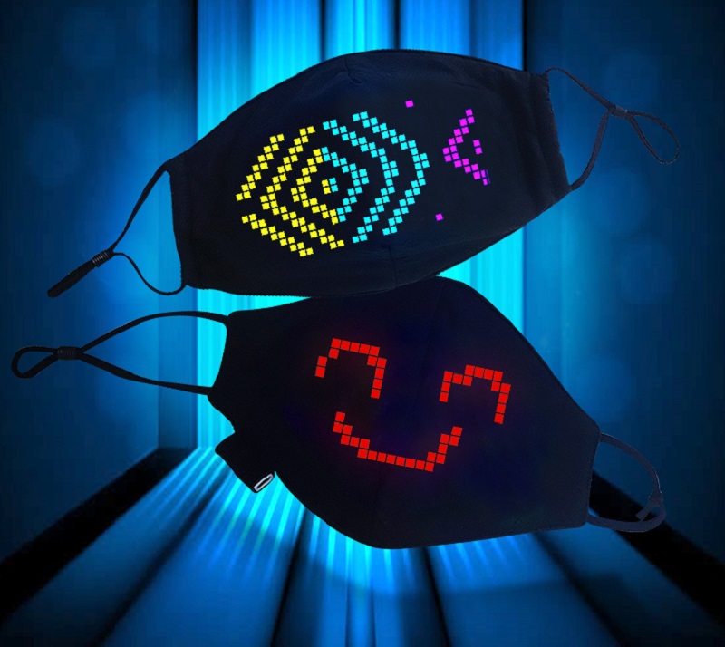 EL APP bluetooth Change Character Change Pattern Luminous Mask Charging LED Atmosphere Luminous Mask