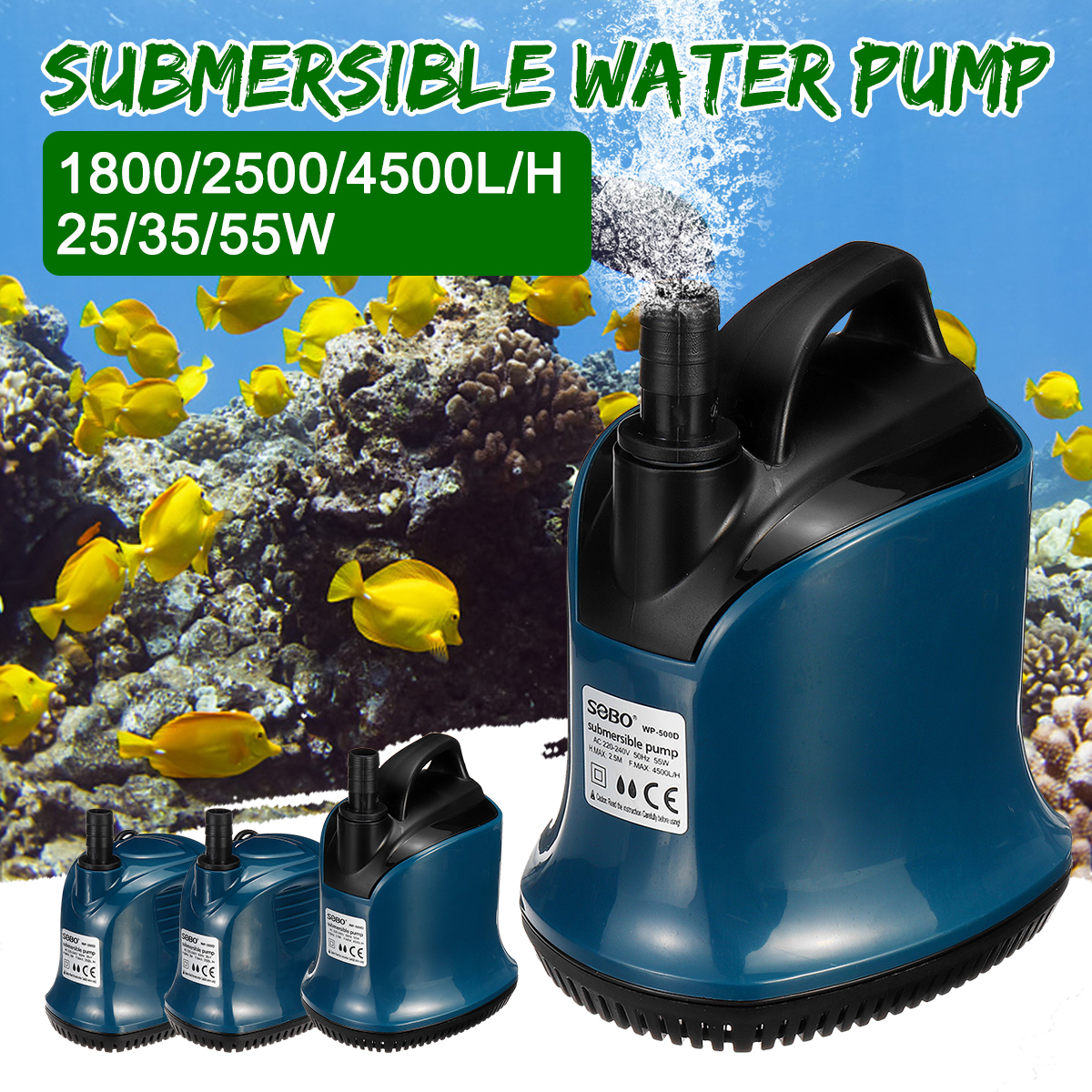 Submersible Pump Ultra Quiet Water Pump Fountain Pump Submersible Water Pump Aquarium Fish Pond Tank Fountains