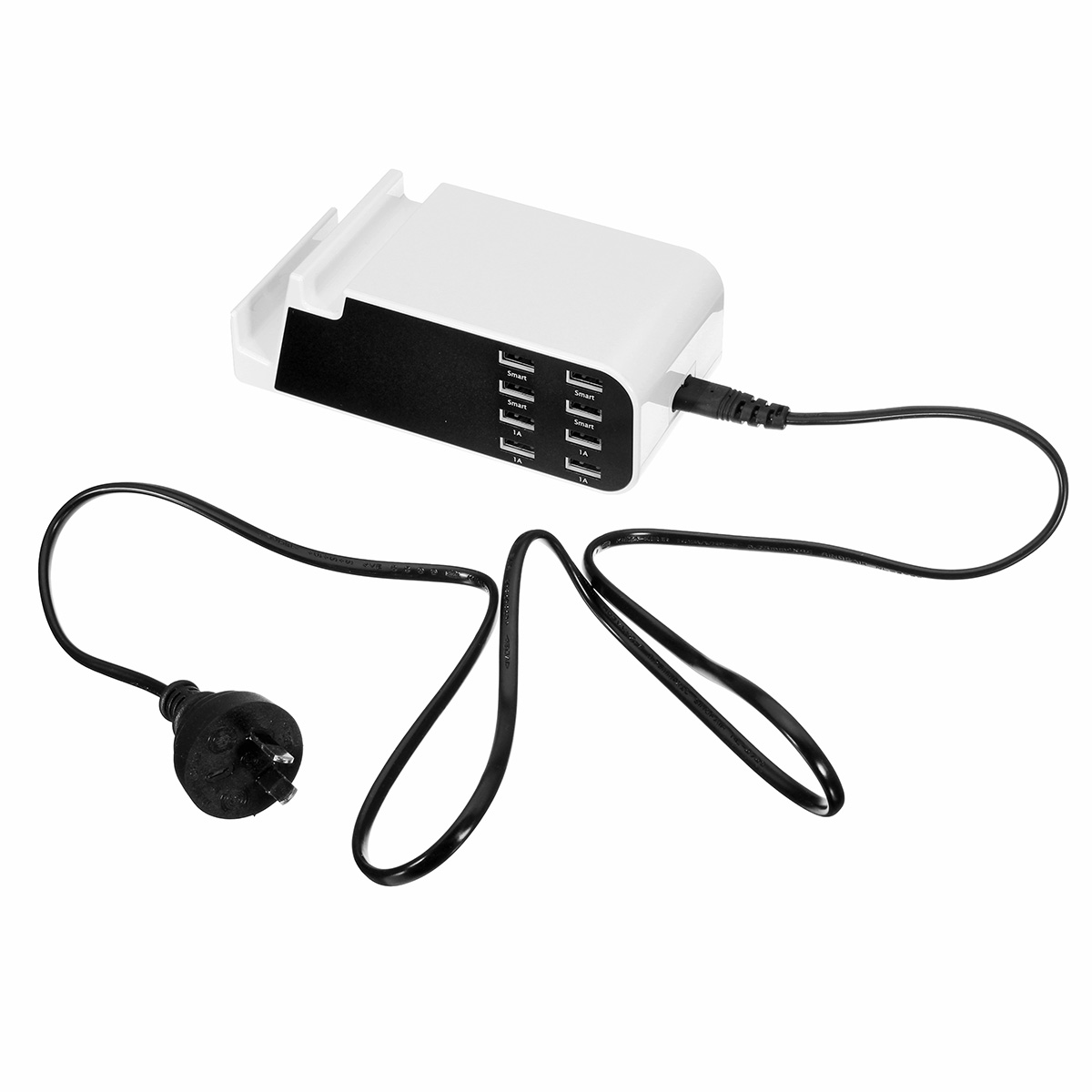 AC100-240V 8 Portas USB Carregador de Mesa Carregador Suporte para Telefone Estação de Carregamento 