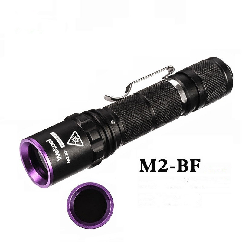 Weltool M2 Professional LED Flashlight UV 365nm UV 18650 Ultra Violet Detection Light
