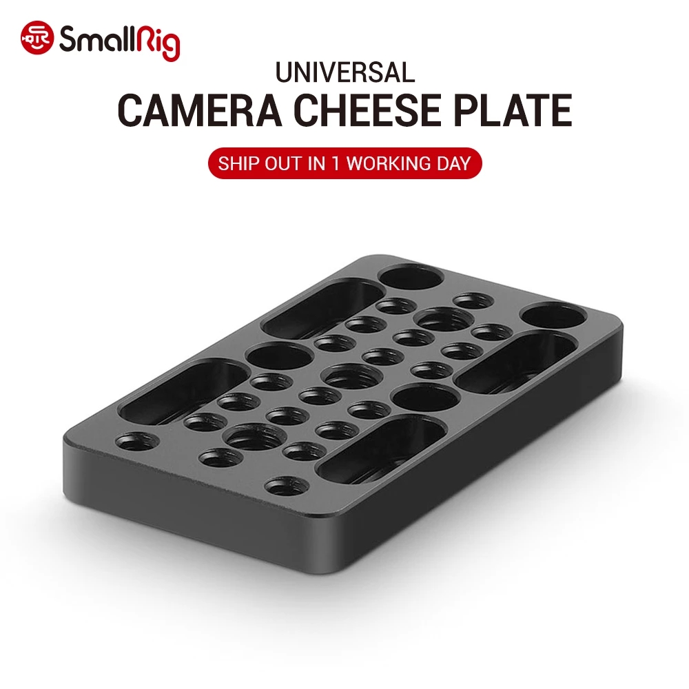 SmallRig 1598 Video Switching Cheese Plate Camera Quick Release Plate for Dovetails and Short Rods For DSLR Camera Cage Rig