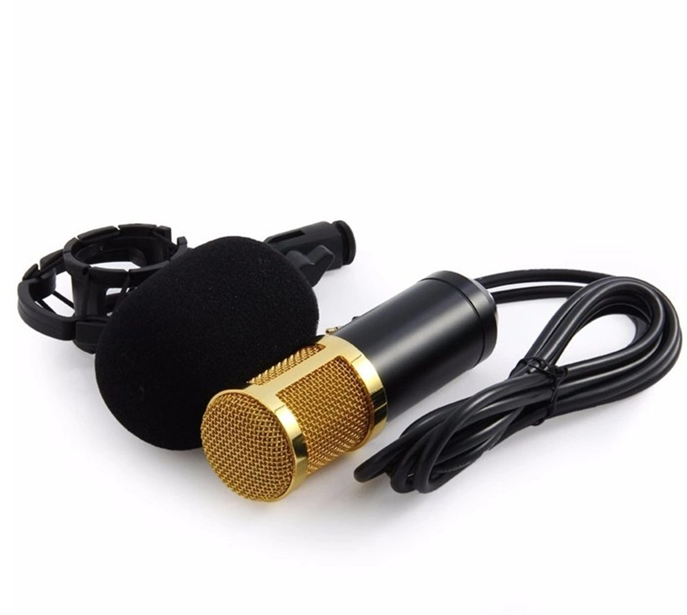 BM800 Condenser Microphone Kit Pro Audio Studio Sound Recording Microphone with V10X PRO Muti-functional Bluetooth Sound Card