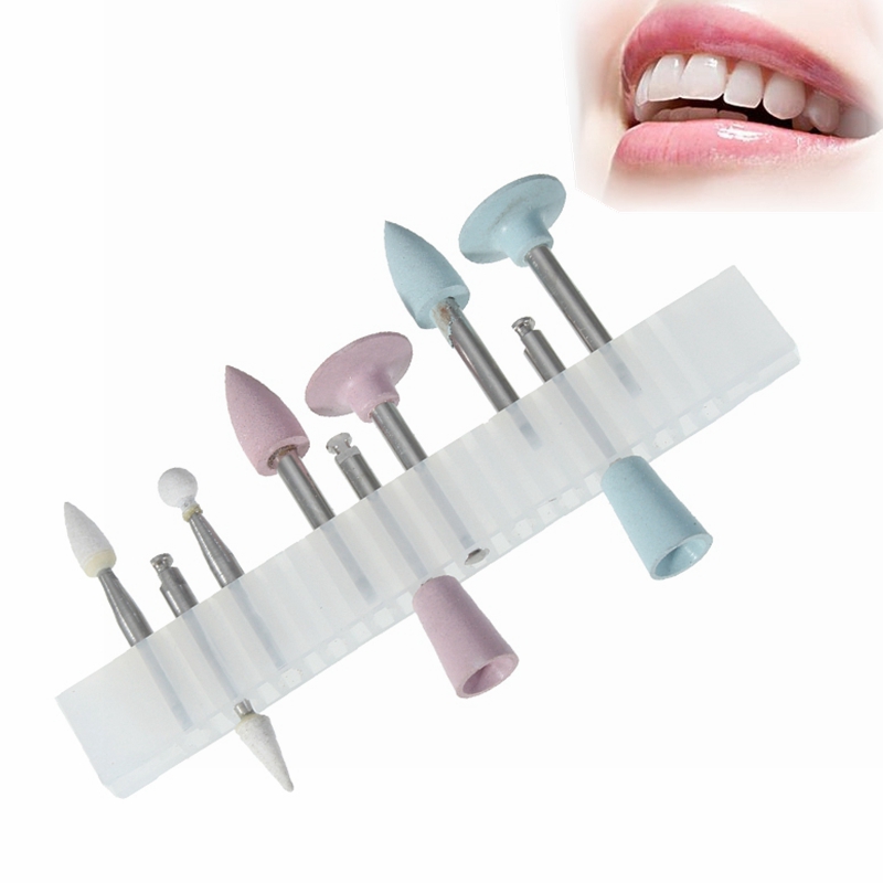 

Teeth Зубной Керамический Силиконовый Полировка Набор Отбеливание зубов Медленный изгиб Шлифовальная головка Устный набор для ухода