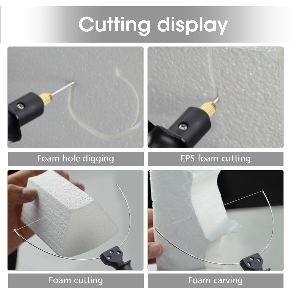 3-in-1 Foam Cutter Cutter with Indicator Light Electric Cutting Machine Pen Tools Kit GOCHANGE Foam Cutter Styrofoam Cutter with 3 Interchangeable Pins