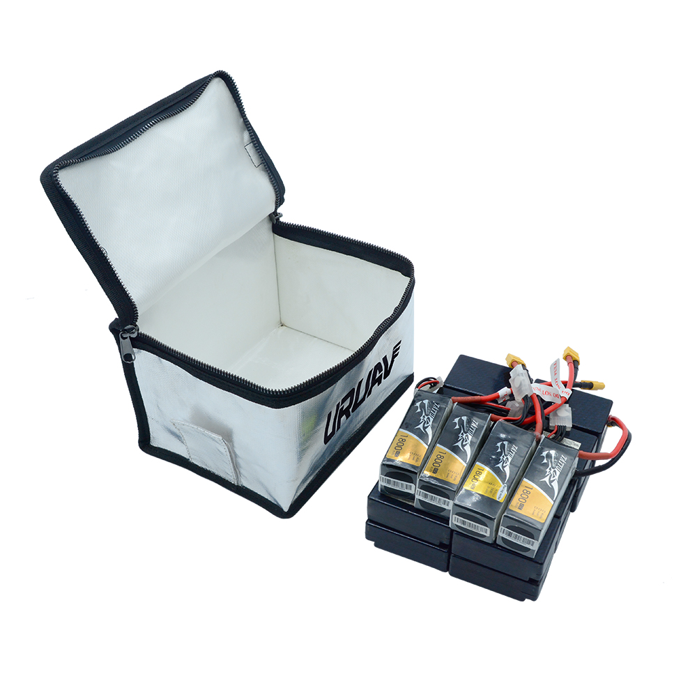 URUAV UR11 Fireproof Explosionproof LiPo Battery Portable Safety Bag Built-in Charging 14X16X21mm - Photo: 9