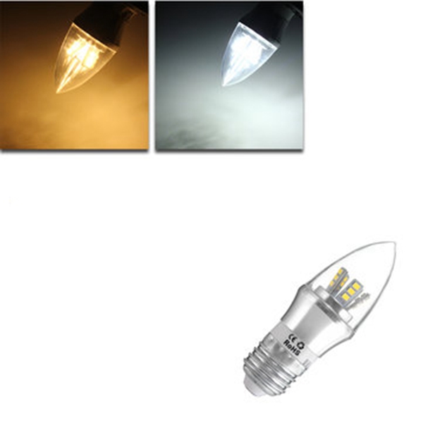 

E27 / E14 / E12 / B22 / B15 6 Вт LED теплый белый / белый 25SMD 2835 серебро лампа свеча лампочки 85-265