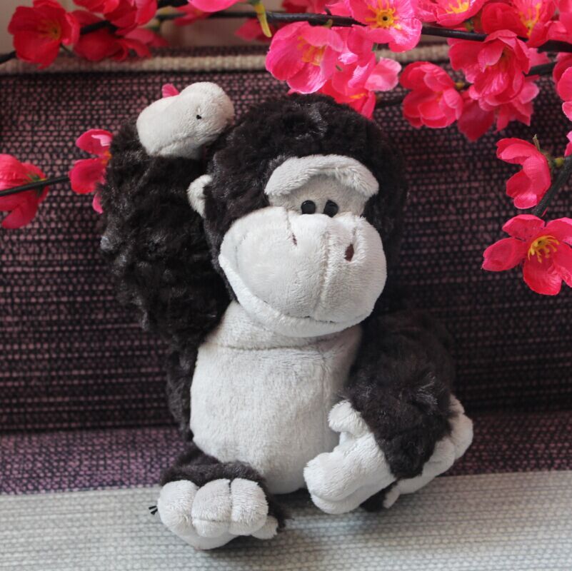 

KCASA черный King Kong Фаршированное животное Кукла Monkey Cute Fat орангутанг Gorilla Фаршированная плюшевая игрушка Рождественские подарк