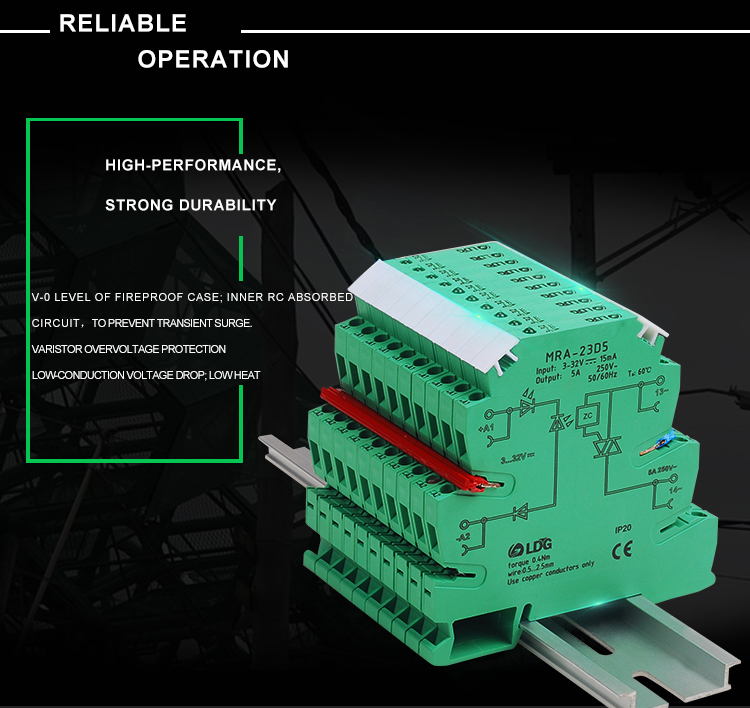 Non Contact Solid State Relay Module Combination of MRA-23D5 PLC Relay Magnifying Plate Relay Board 