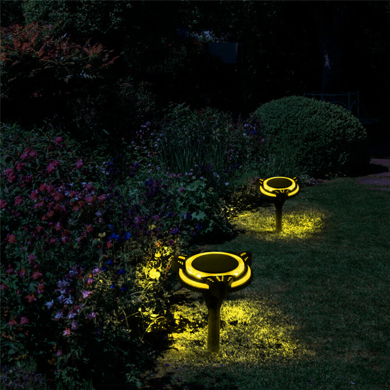 LED Solar Underground Lights Outdoor Waterproof Plastic Garden Decoration Lights Lawn Landscape Lights