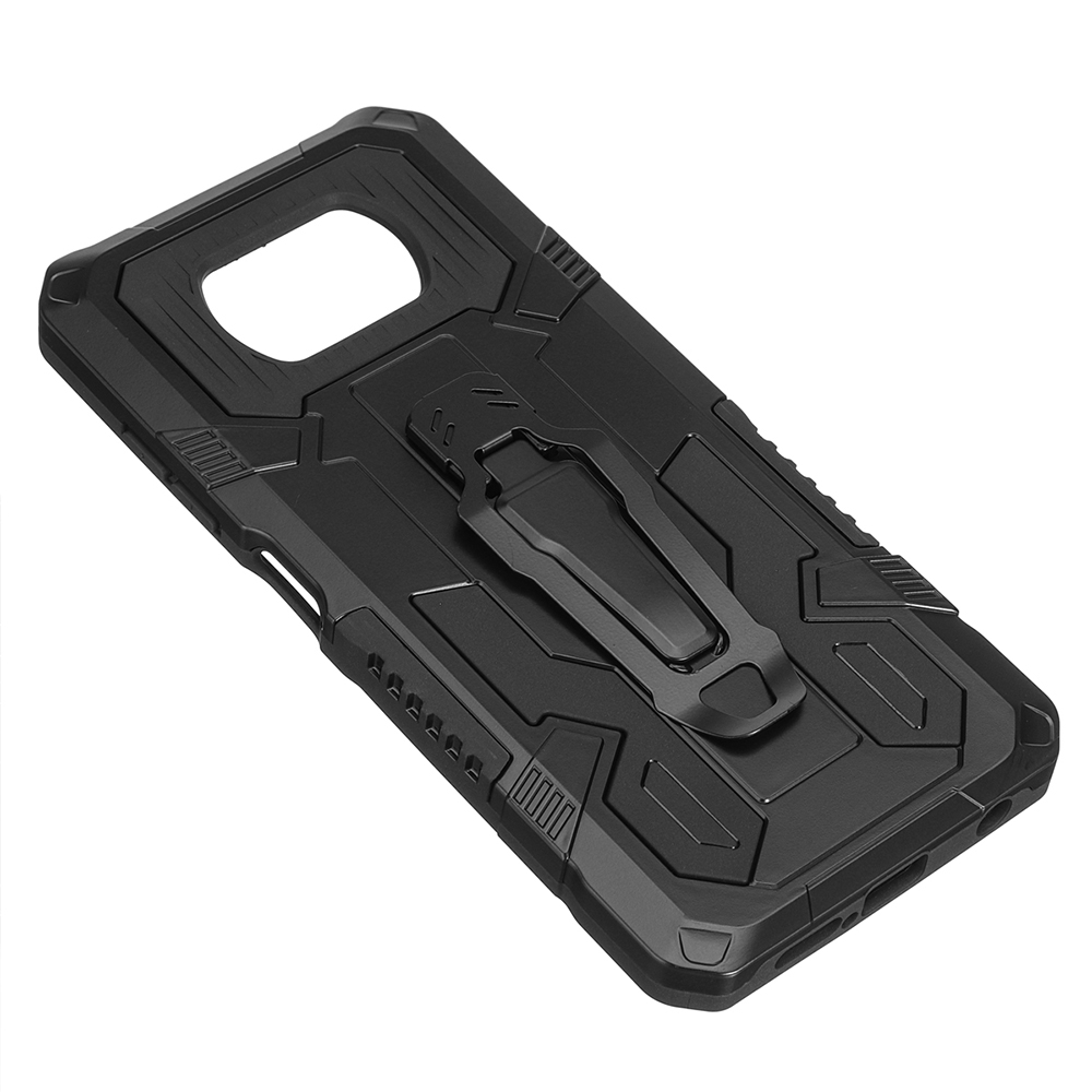 Bakeey  for POCO X3 PRO /  POCO X3 NFC Case Dual-Layer Rugged Armor Magnetic with Belt Clip Stand Non-Slip Anti-Fingerprint Shockproof Protective Case