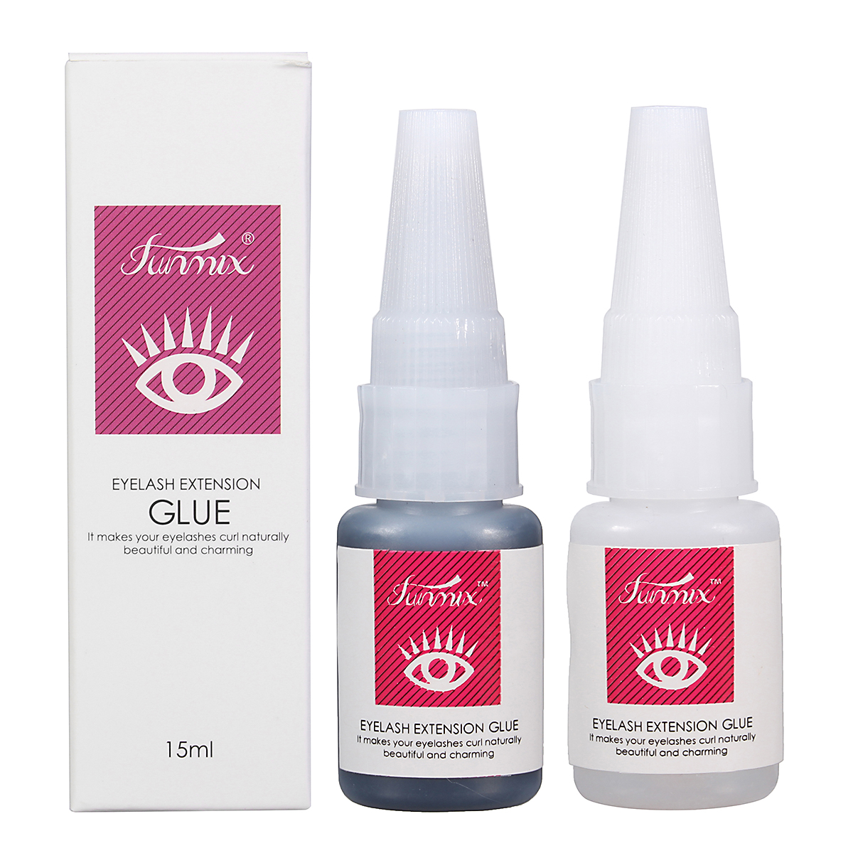 2 Colors Long Lasting Sticky Glue False EyeLashes Extension 15ml