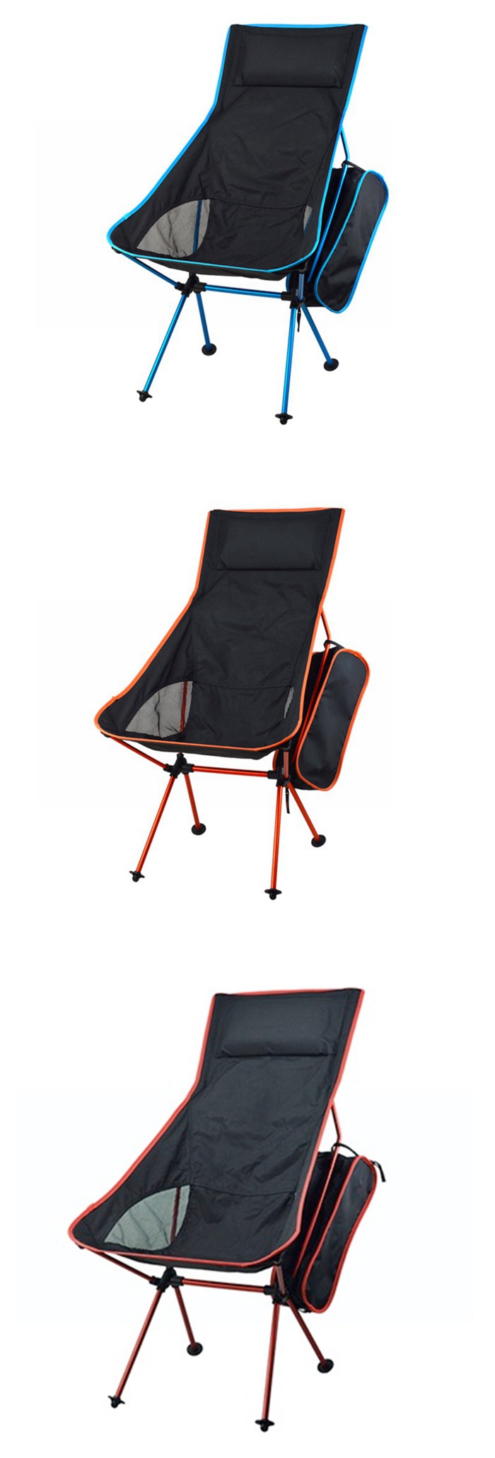 Outdooors Portable Light Weight Folding Fishing Chair Camping Stool Chair With Comfortable Pouch