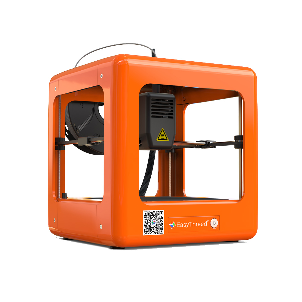 Easythreed® Orange NANO Mini Fully Assembled 3D Printer 90*110*110mm Printing Size Support One Key Printing with CE Certificate/1.75mm 0.4mm Nozzle fo 15
