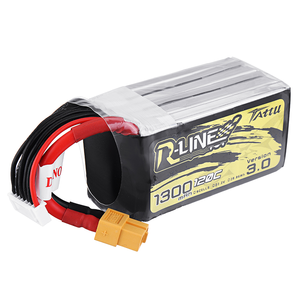TATTU R-LINE Version 3.0 22.2V 1300mAh 120C 6S1P Lipo Battery for RC Racing Drone - Photo: 4