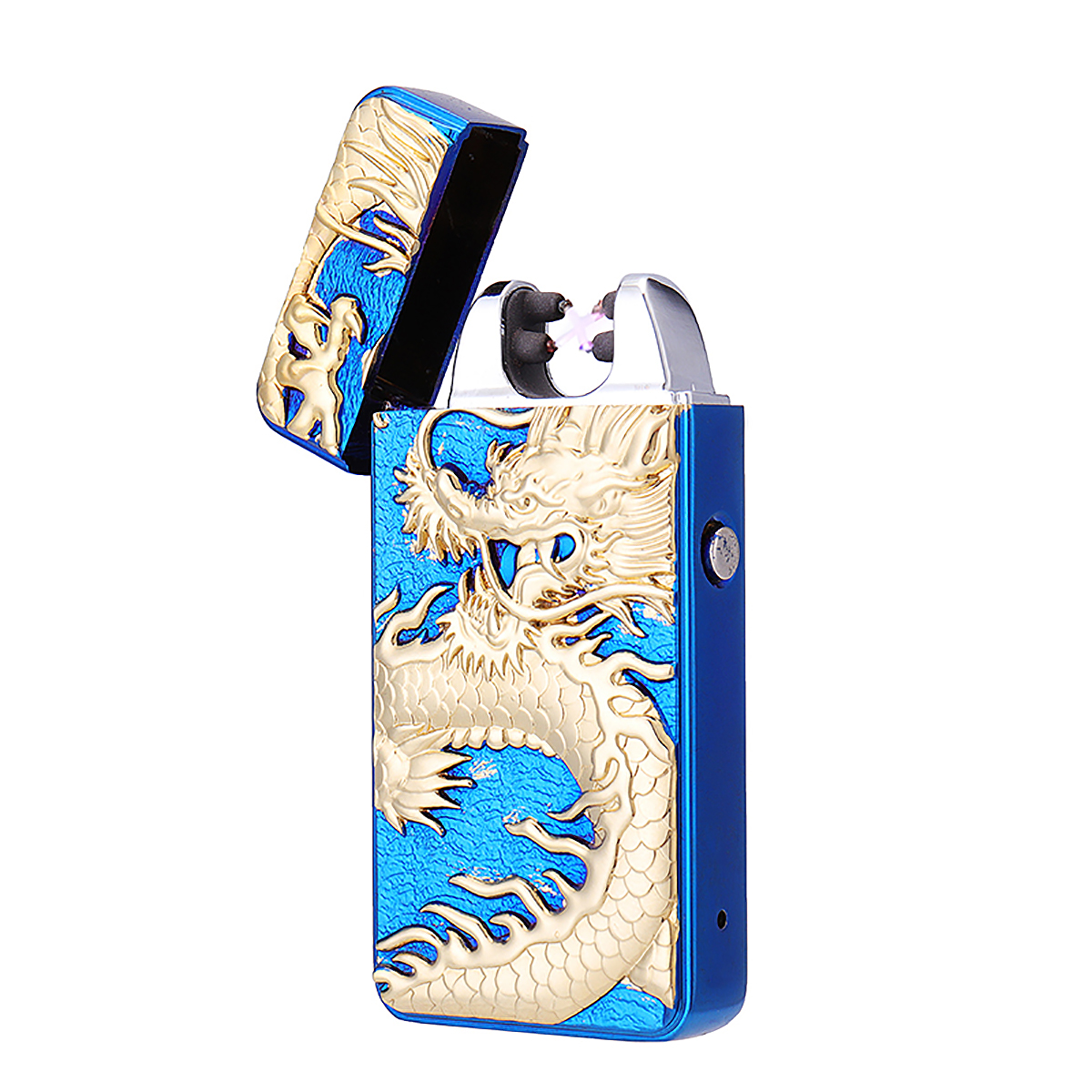 

KCASA KC-8013 Dragon Emboss Double Pulsed Arc USB Rechargeable Lighter Creative Design Ignitor Starter BBQ Electric Lighter