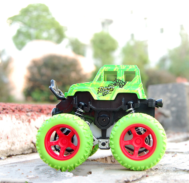 Classic Pull Back Big Foot Wheel Drive Car 9cm Rotatable Friction Power Shockproof Inertial Blocks Toys 19